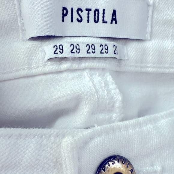 Pistola Women’s White Wash Jeans Mid Rise Stretch Cotton Blend Jean Size 29 - Picture 4 of 5